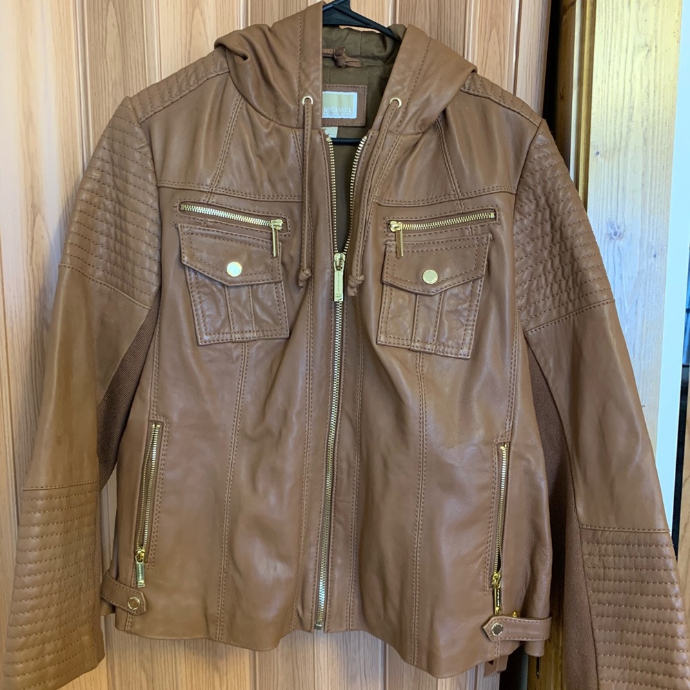 Michael by Michael Kors Plus Faux Leather Jacket